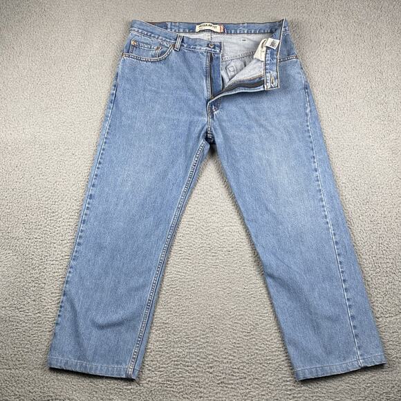 VTG Levi's regular Straight Fit Jeans Men's 38x32 Measured (36x28) Medium Wash - Picture 1 of 11